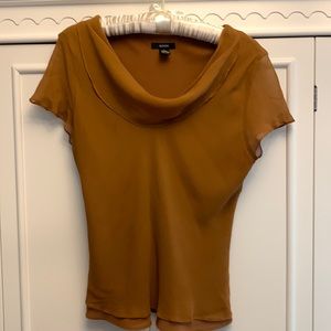 Alfani 100% silk cowl neck blouse size 14. Rust color